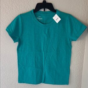 J. Crew Vibrant Teal Girlfriend Tee